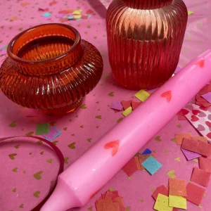 Moederdag set kandelaars en kaars.