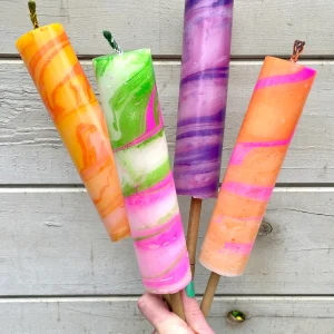 Tuinfakkel kleurrijke set van 4