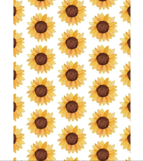 Kaart zonnebloemprint