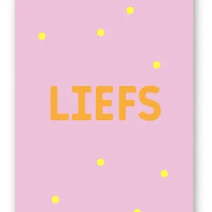 Kaart - liefs roze
