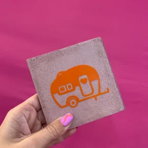 Tegeltje - caravan taupe