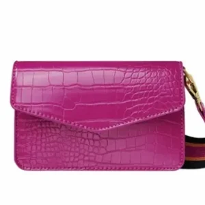 Croco tas met brede strap