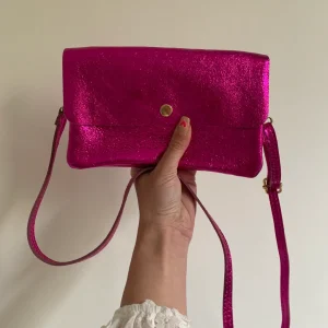 Tas metallic fuchsia